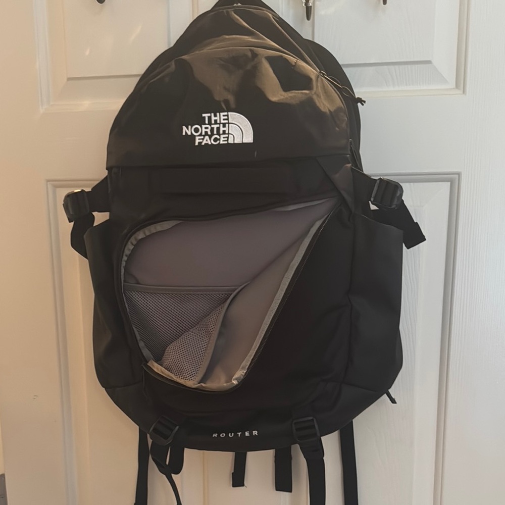 The North Face Black and Gray Backpack